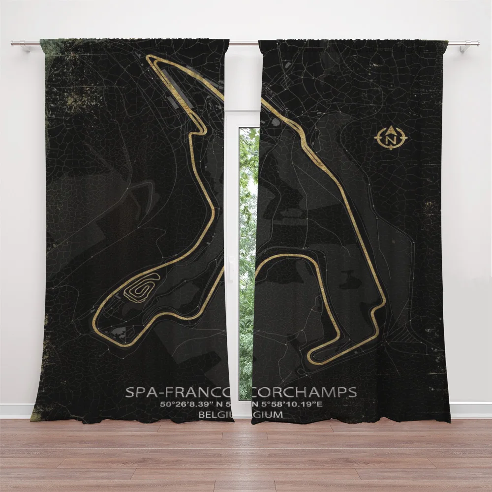 Занавески Spa Francorchamps для гостиной 3D-печать спальни детской комнаты украшение дома