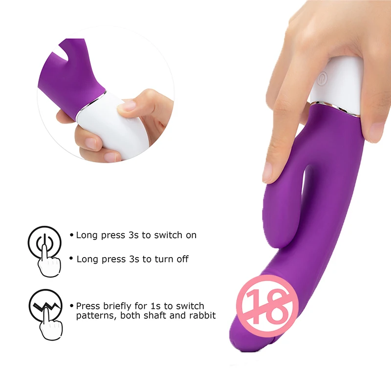 G Spot Вибратор с кроликом мощный секс игрушка для мастурбации женщин