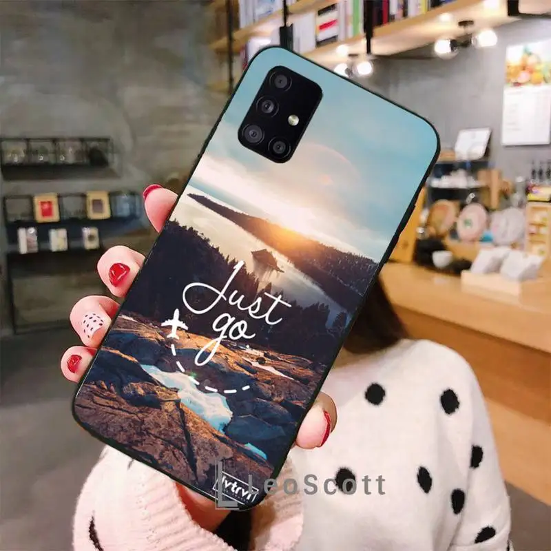 

Travel mountain road Phone Cases For Samsung A50 A51 A71 A31 A21S S8 S9 S10 S20 S21 Plus Fe Ultra 4G 5G