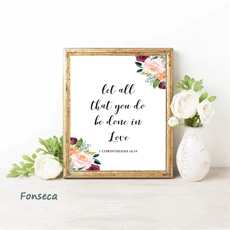 Настенная Картина на холсте с мотивами Библии любви | Дом и сад