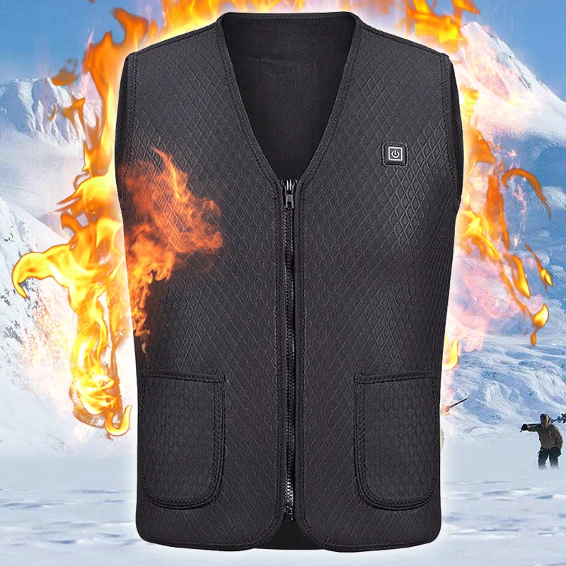 Men Winter Thermal Heated Jacket Vest Heated Underwear Women's Ski Suit USB  Electric Heating Clothing Fleece Thermal Long Johns - AliExpress