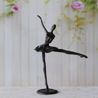 solid cast iron ballet dancing figurines ornaments furnishing drops for table decor metal handmade crafts gift for livingroom