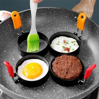 creative round stainless steel frying egg mold handheld omelet shaper pancake rings baking mould kitchen cooking utensils