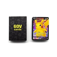 60pcs pokemon cards v vmax mega selling children battle english version game tag team shining tomy pokemon tcg online board game