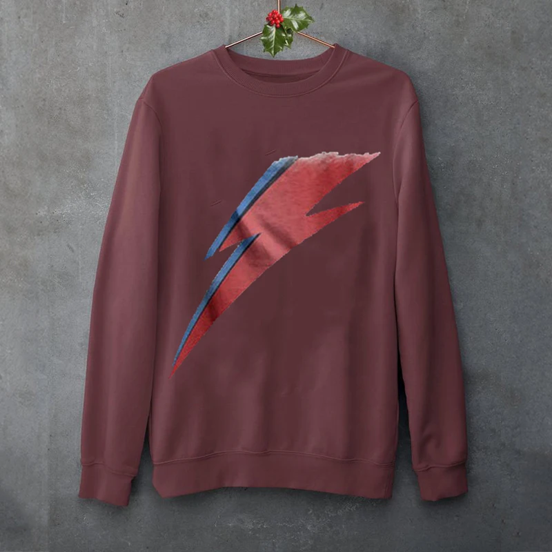

David Bowie sweatshirt Simple print unisex pullover unisex clothing