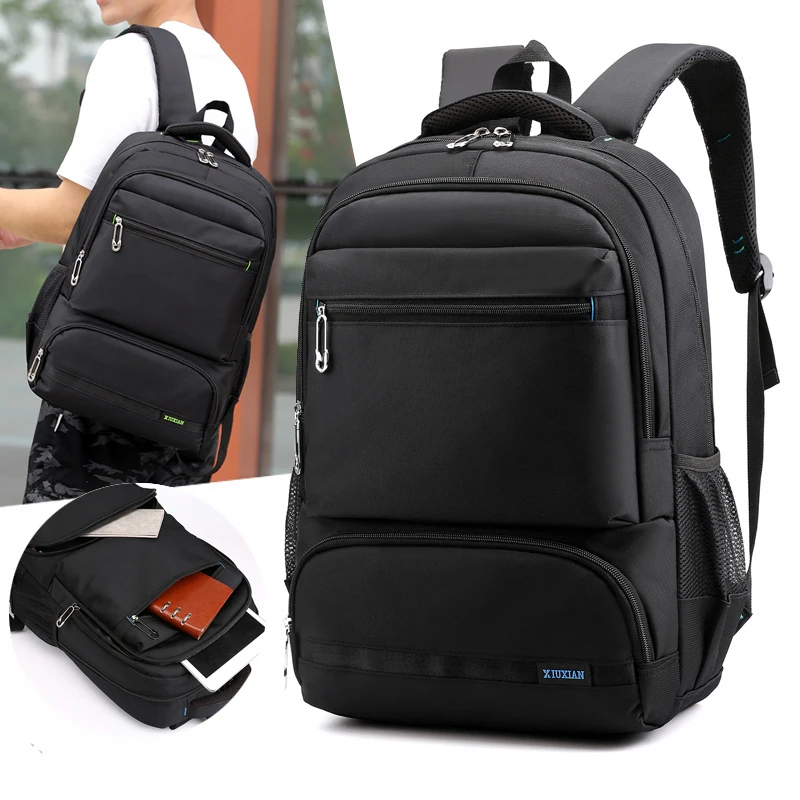 Одноцветный нейлоновый мужской рюкзак высококачественный дорожный