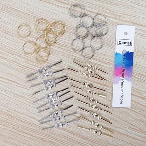 Camal 100pcs Pin Connector 11mm Ring/ 33mm Bowtie Pin for Octagonal Bead Crystal Pendent Prisms Hanging Connecting Lamp Parts Camal 100pcs Pin Connector 11mm Ring/ 33mm Bowtie Pin for Octagonal Bead Crystal Pendent Prisms Hanging Connecting Lamp Parts