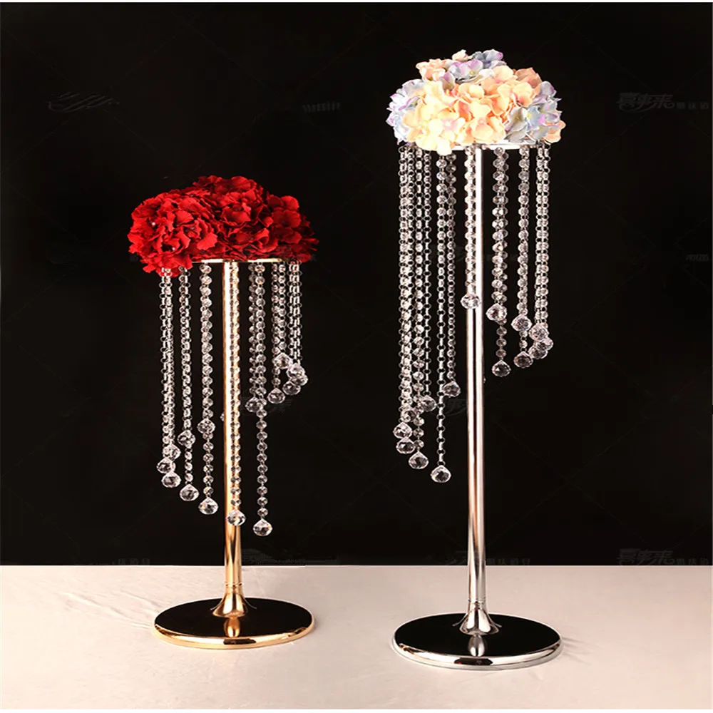 

Sparkling Crystal clear garland chandelier wedding cake stand birthday party supplies decorations for table top Centerpieces