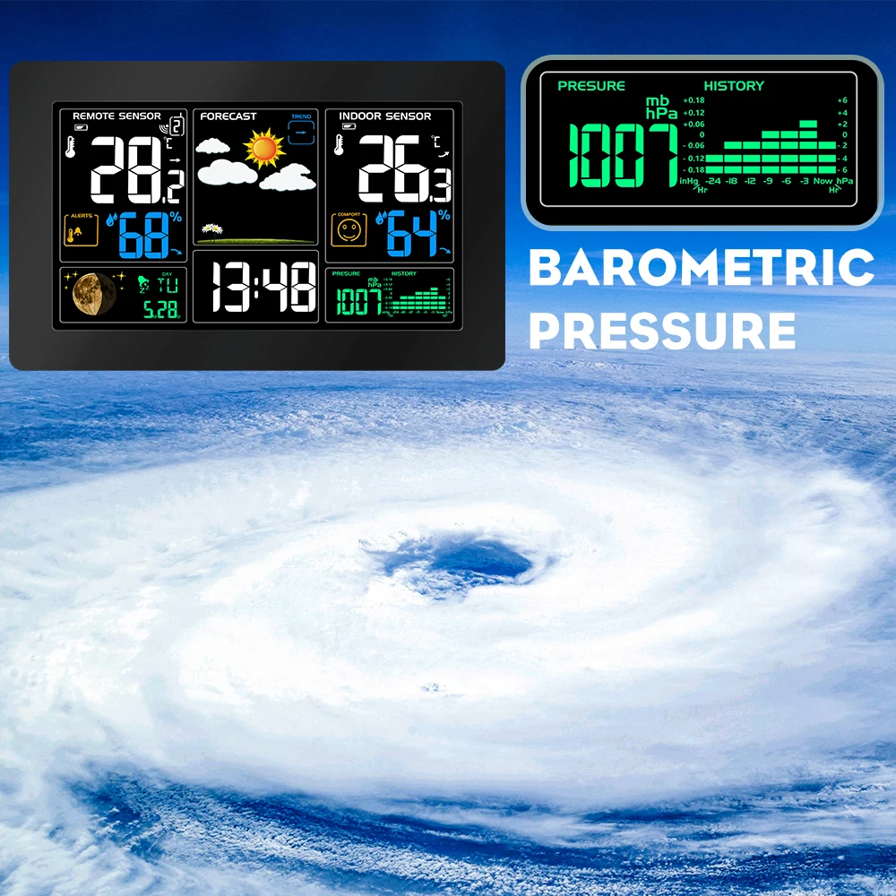 3 Открытый датчик PT3388 Беспроводная метеостанция Температура Влажность барометр