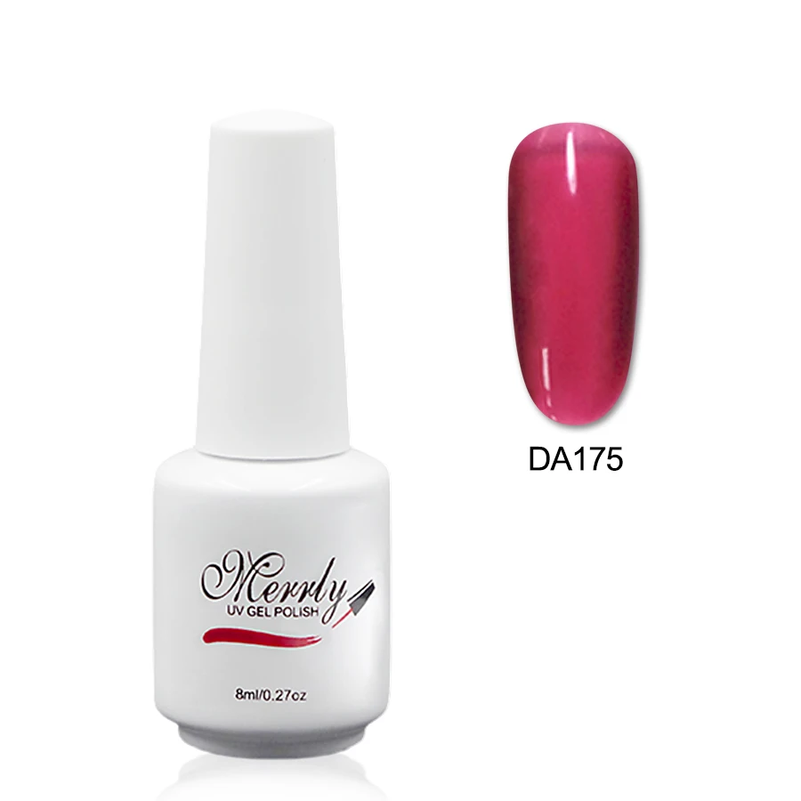 Merrly 15 цветов глянцевый отмачиваемый УФ Гель лак цветное стекло Полупостоянный