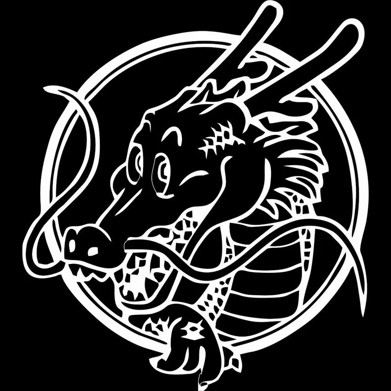 

Fun Dragon Cartoon Car Shape Decal PVC Sticker Decoration Black Silver ZWW-2696, 15cm * 13.3cm