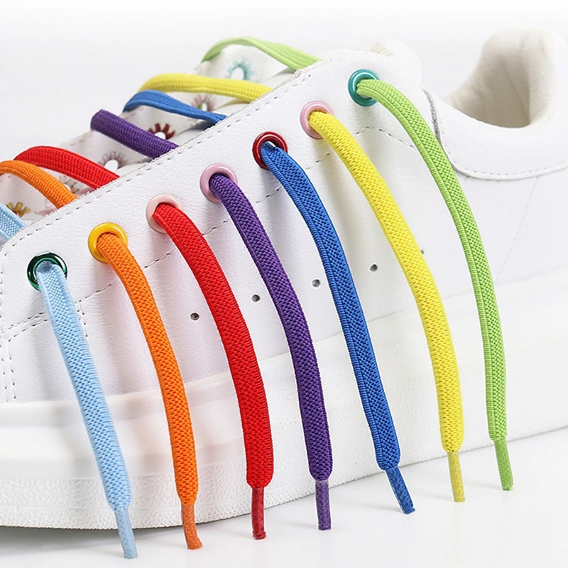 1Pair No Tie Shoelaces Elastic Shoe laces Sneaker Shoelace Adults and kids Lazy Laces One size fits all shoes