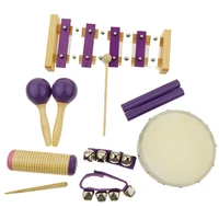 kids toy tambourine maraca rattles sand hammer xylophone teaching aid set