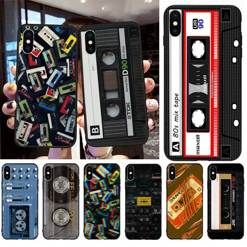 

Camera Cassette Music Phone Case Silicone Cover for Iphone 5 5s se 6 6s 7 8 11 12 X Xs Xr Pro Plus Max Mini