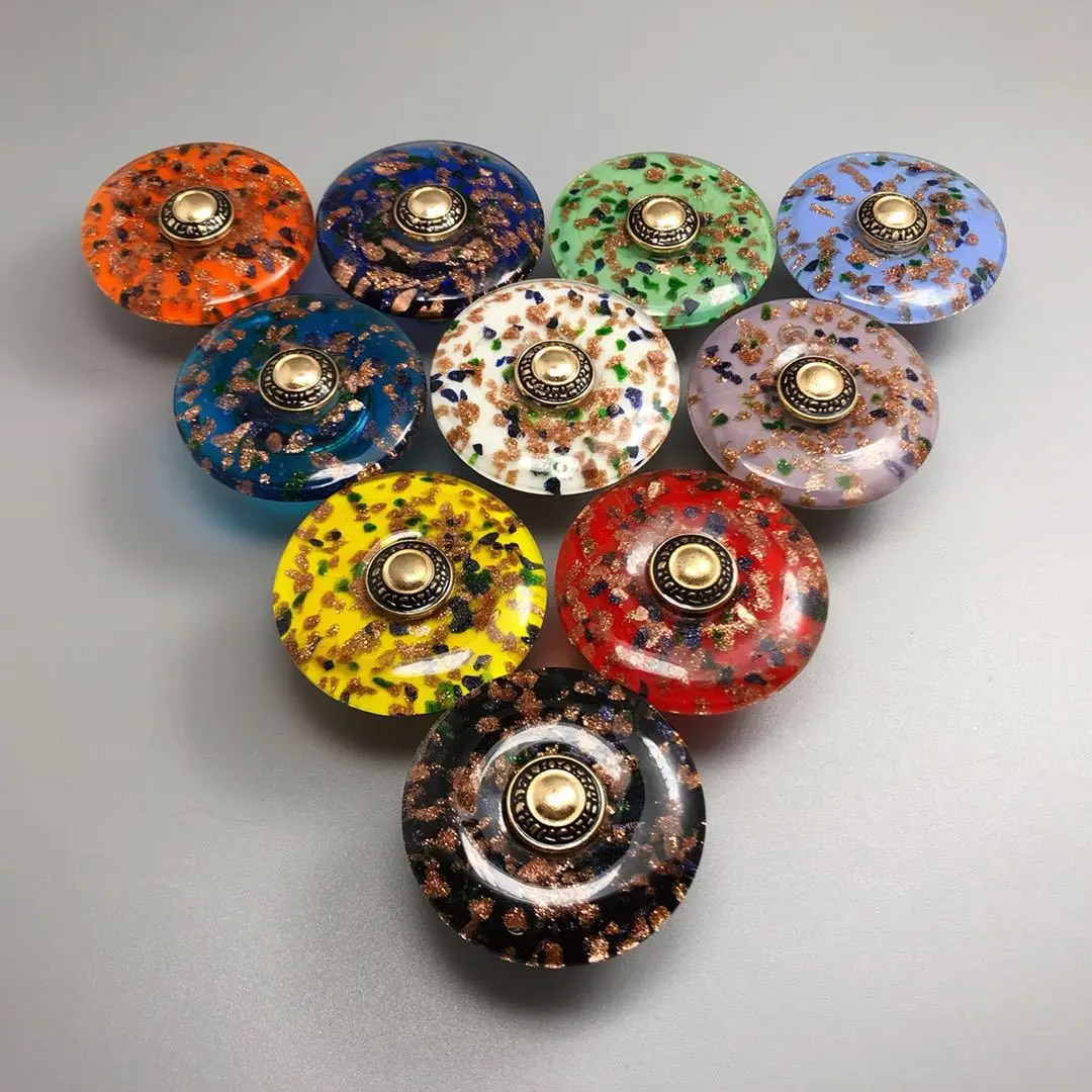 

Glass Handle Multicolor Glazed Drawer Cabinet Home Decoration Hardware pulls kitchen door handles and knobs