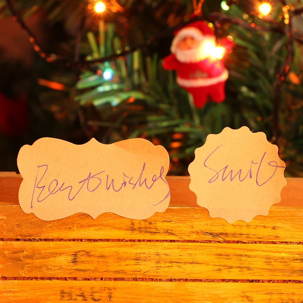 60 шт. (5 листов) Креативные самодельные пустые крафт этикетки наклейки