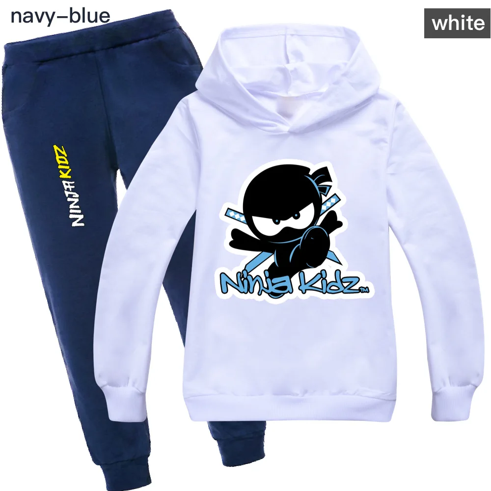 NINJA KIDZ Fashion Casual Wear Hoodie + Casual Pants Set Toddler Boys and Girls fall Clothing Teenage Girls Child Tracksuit