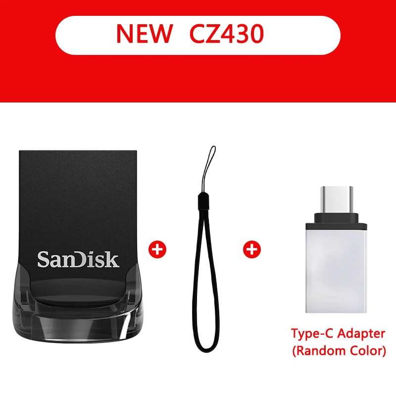 USB-флеш-накопитель SanDisk емкостью 128 ГБ usb-флеш-накопители CZ430 флэш-накопитель U-диск
