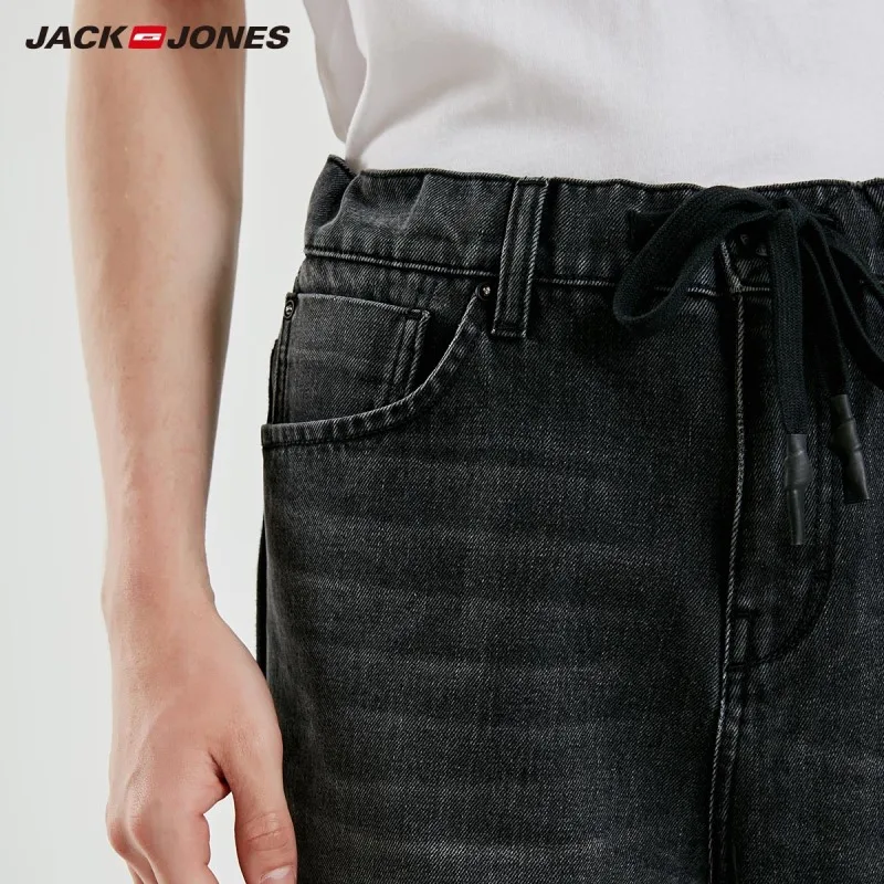 JackJones джинсы мужские черные эластичные свободные прямые базовая мужская одежда