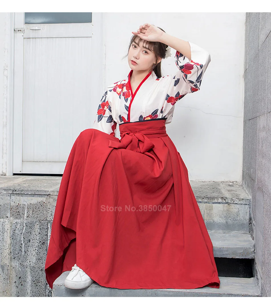 Китайское платье Hanfu, традиционный костюм, длинное платье с цветочным рисунком, древнее народное Новогоднее платье для женщин, косплей на Хэллоуин, новогодние вечерние платья