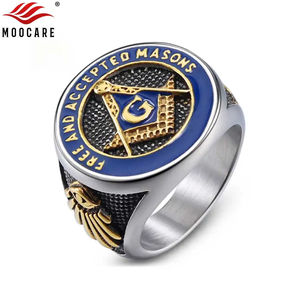 Moocare мужские панк кольца винтажные рок титановые часы мужское ювелирное