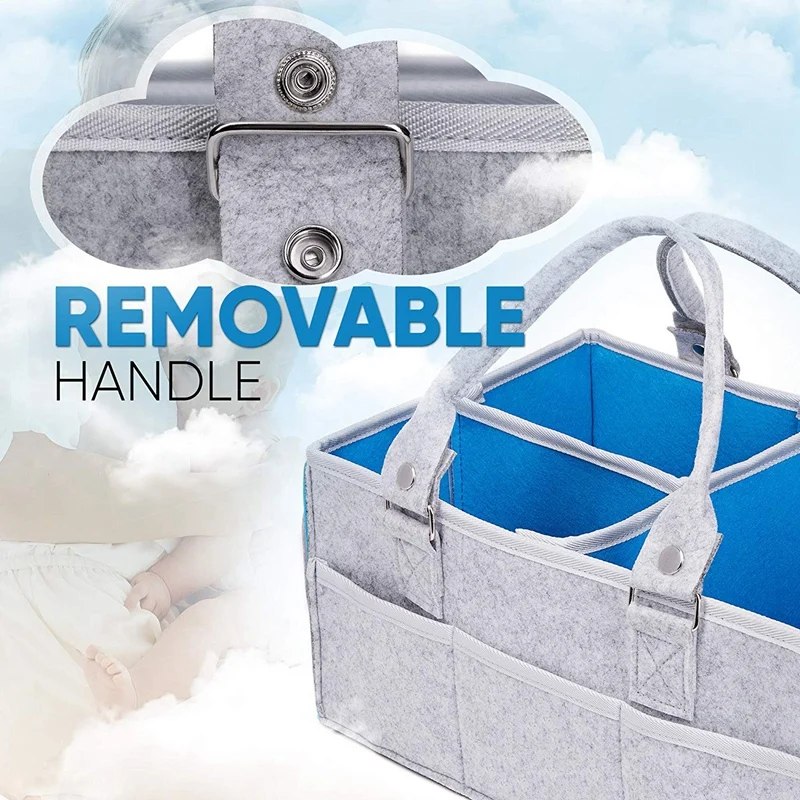 Baby Diaper Caddy Organizer Portable - Basket for Girls and Boys Unisex Bag Tote Nursery Storage | Мать и ребенок
