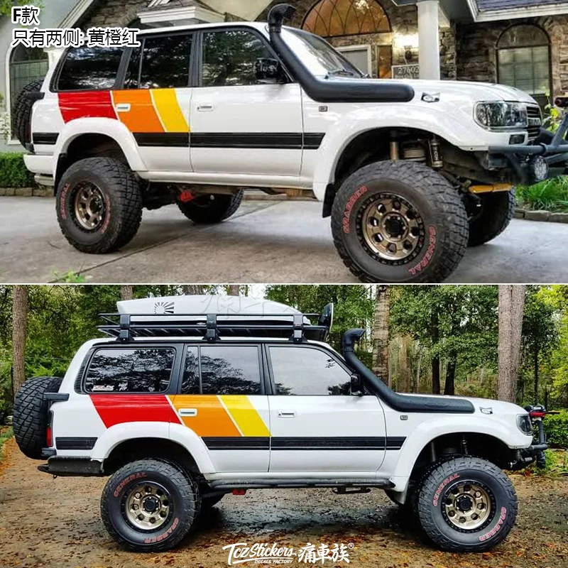 Декоративные наклейки для дверей кузова автомобиля пленка Toyota Land Cruiser FJ|Наклейки