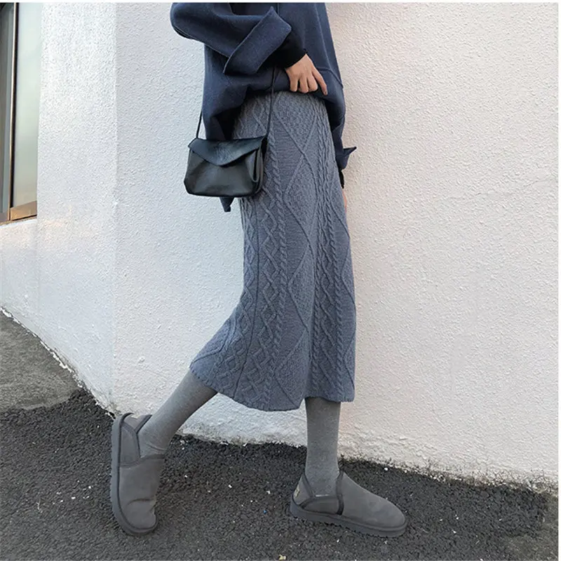 Hzirip Корейская зимняя ретро эластичная скрученная ромбическая тонкая высокая