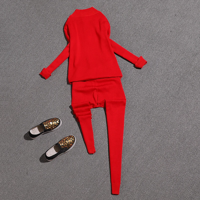 Новое поступление Женский Повседневный комплект из 2 предметов со штанами