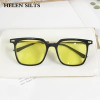 classic square sunglasses men luxulry brand designer fashion yellow sun glasses female male vintage big frame eyewear uv400 h235