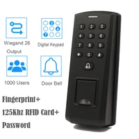 standalone keypad fingerprint access control doorbell 125khz card key reader biometric fingerprint door access control system