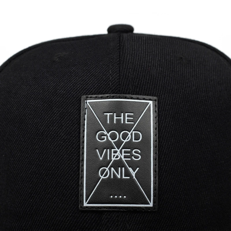 Новинка 2019 бейсболка с вышивкой из кожи THE GOOD VIBES ONLY Модная хлопковая шапка