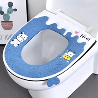 toilet seat cushion thickened household four seasons toilet cover toilet cover washable universal winter cartoon toilet seat