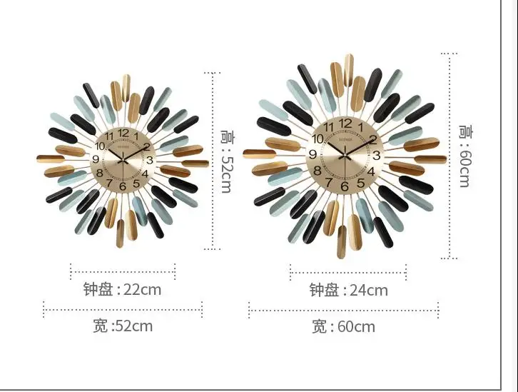 Настенные часы с современным дизайном большие 3D металлические современные