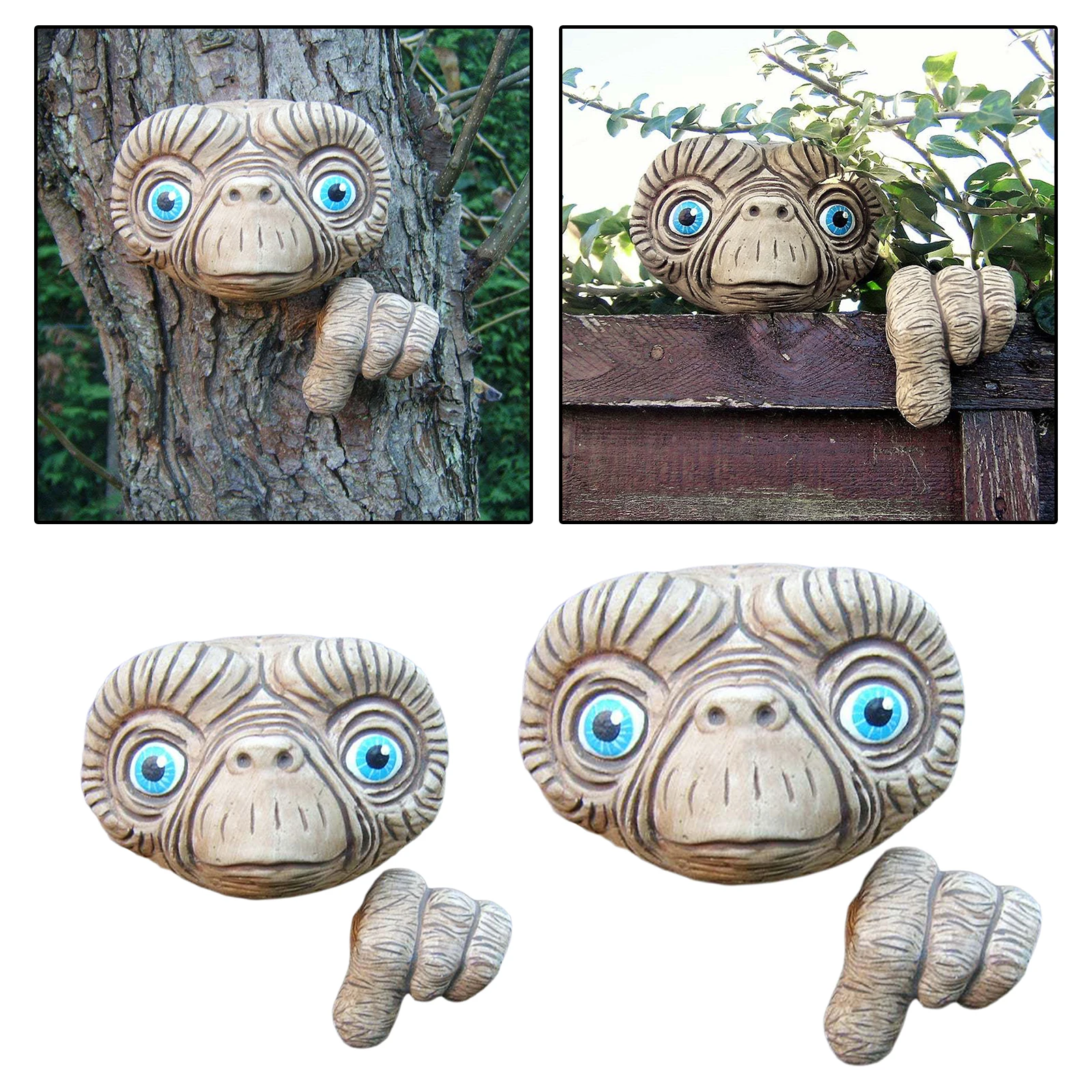 

Resin Alien Tree Face Statue Tree Hugger Outdoor Garden Ornament