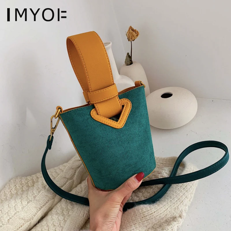 Модные женские дизайнерские сумки из матовой кожи контрастного цвета маленькие