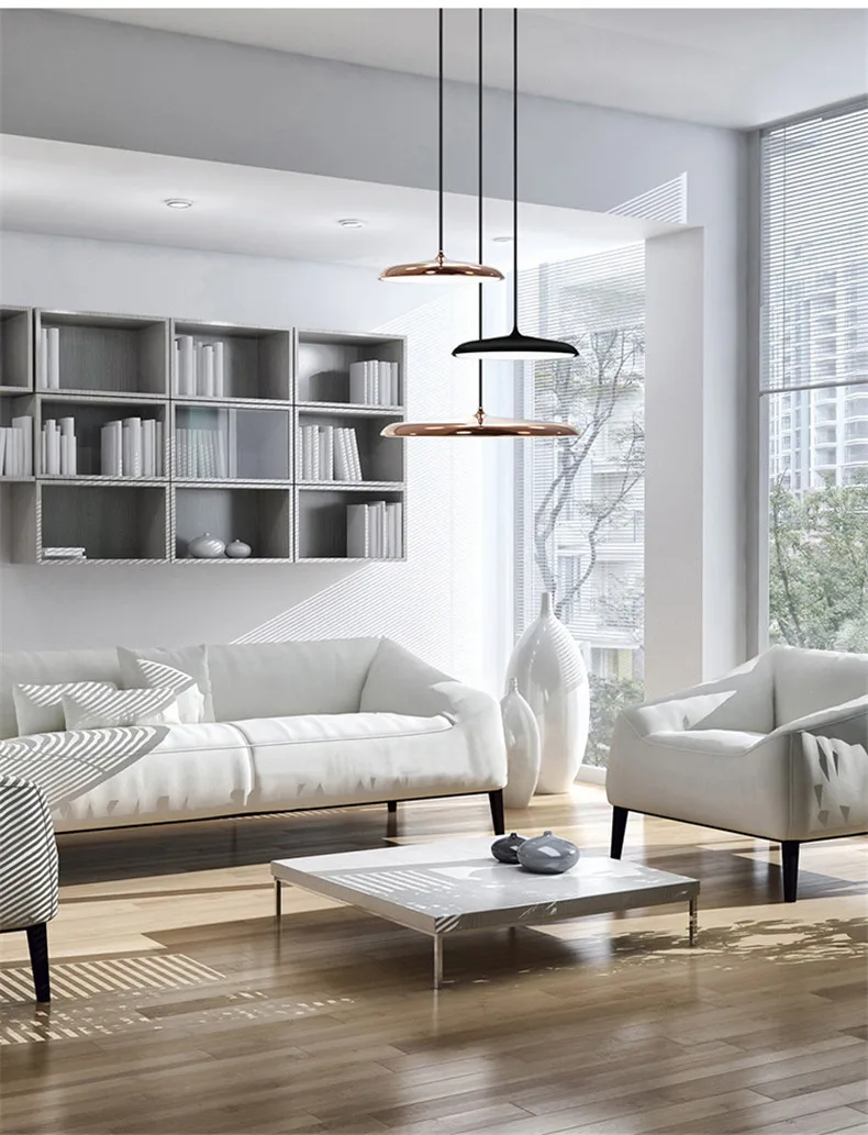 Lustra lampa Скандинавская металлическая летающая тарелка светодиодный подвесной