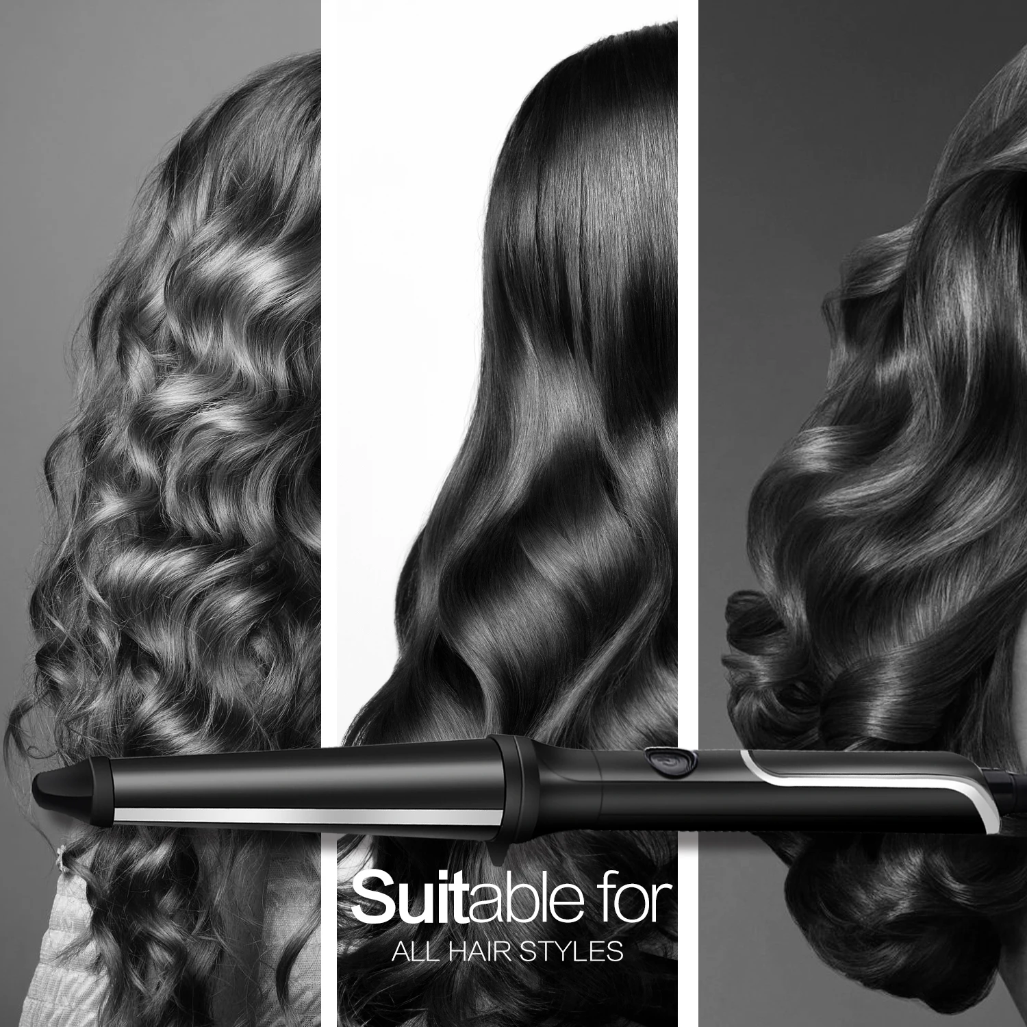 

Hair Curlers Conical Curling Iron Single Tube Ceramic Electric Hair Curler Roller Curling Wand