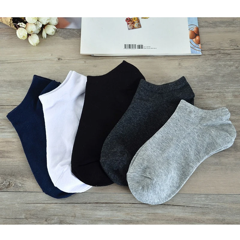 3/4/5/6 пар носков в стиле унисекс на лето Сезон осень Классические черный белый