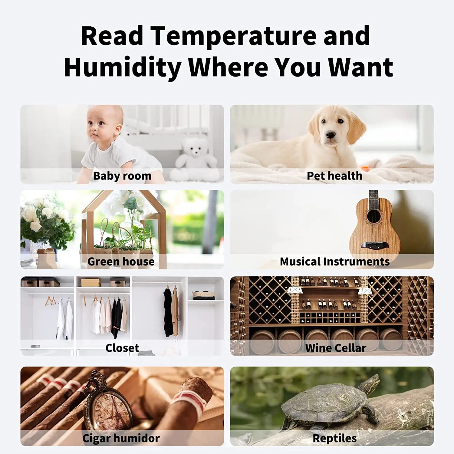 Удобный комнатный датчик температуры и влажности с цифровым ЖК-дисплеем