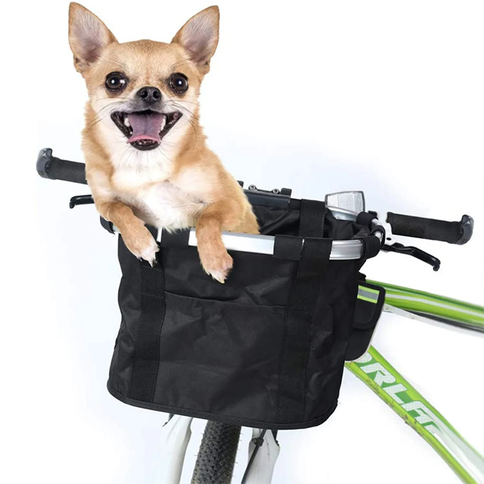 

Detachable Bike Basket Waterproof Small Pets Carrier Bicycle Handlebar Front Basket Quick Release Front Bags