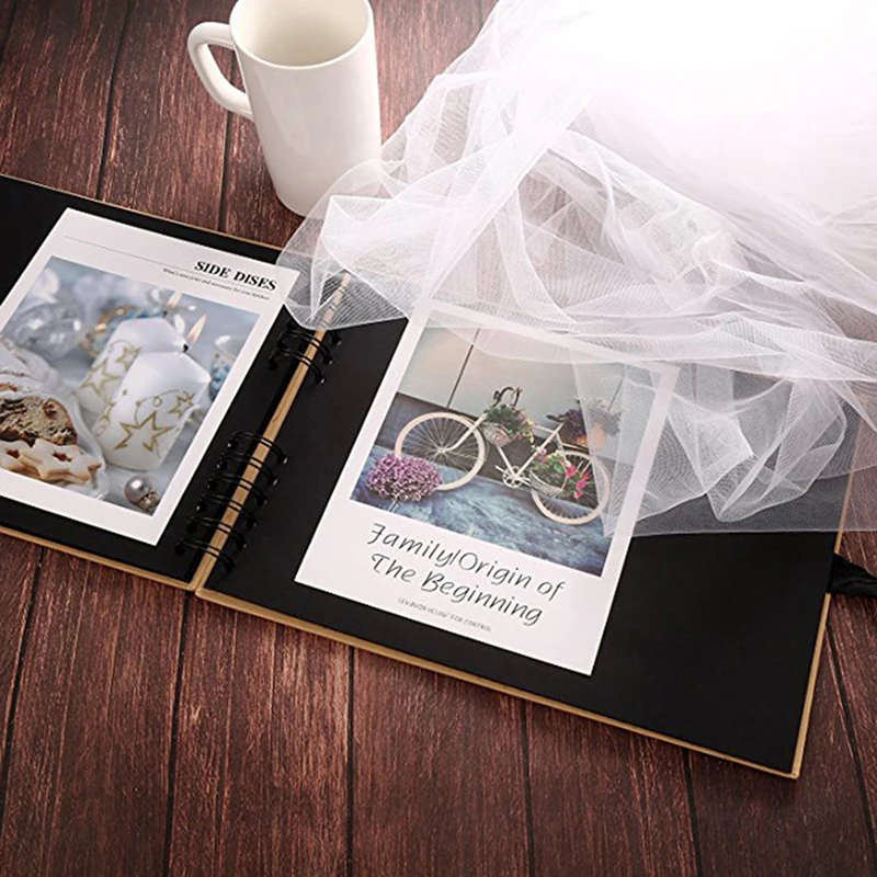 

20/40 Pages Scrapbook DIY Photo Album Craft Paper Valentine's Day Gifts Wedding Guest Anniversary Travel Memory Book
