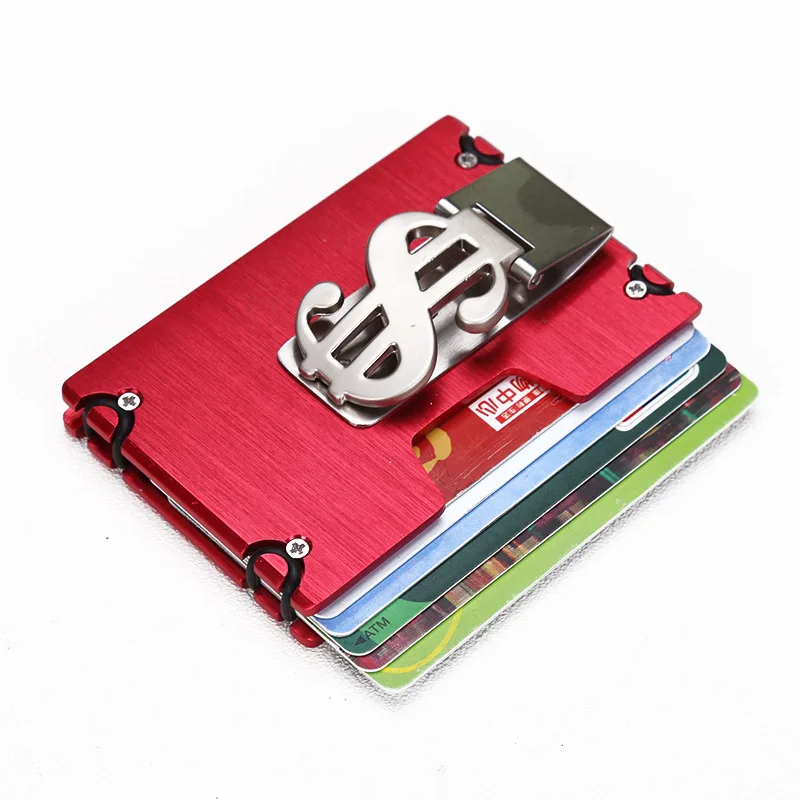 New Fashion Wallets Slim Aluminum Alloy Credit Card Pockets RFID Blocking Metal Money Clips Purse Mini Wallets