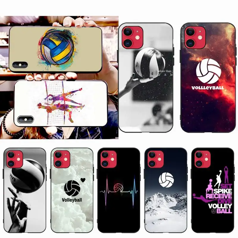 

YJZFDYRM Hot Volleyball Sprot DIY phone Case cover Shell for iPhone 11 pro XS MAX 8 7 6 6S Plus X 5S SE 2020 XR case