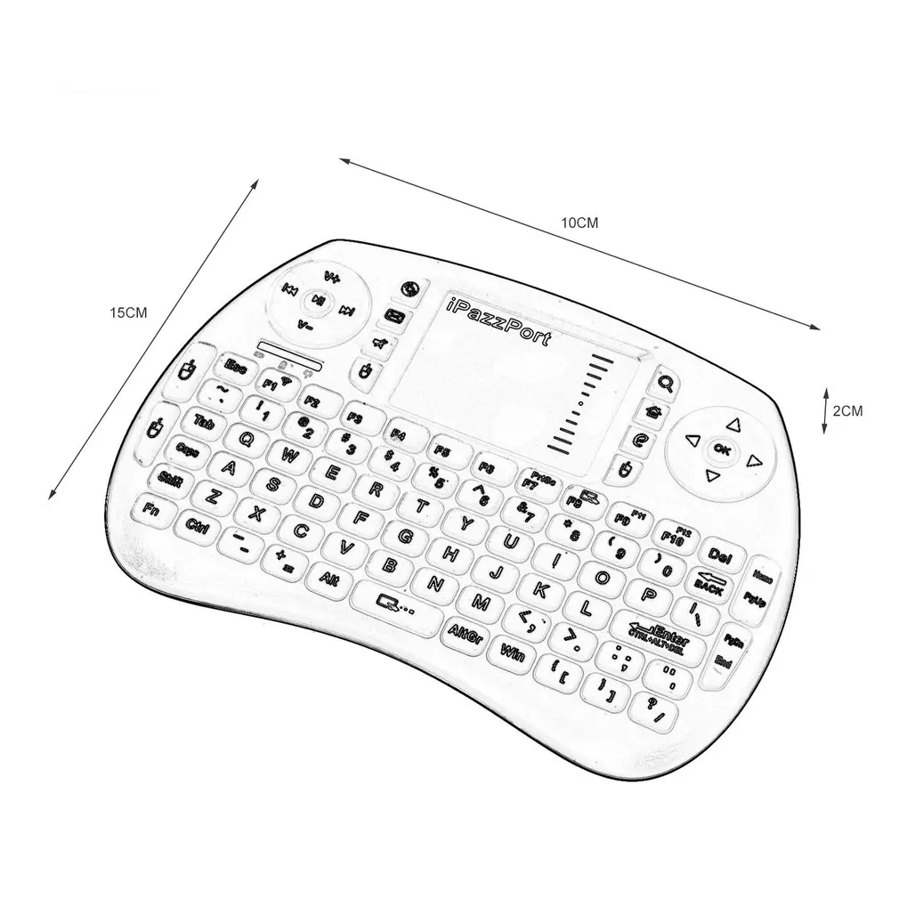 

Mini Lightweight 2.4GHz Keyboard Smart Mouse Remote Control Touchpad for Android Smart TV KP-810-21S