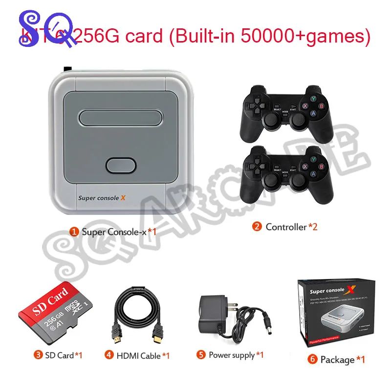 2021 New SUPER CONSOLE X WIFI Video Game Console For PS1/MD/N64 WiFi Support HDMI Out Built-in 50 Emulators with 30000+Games