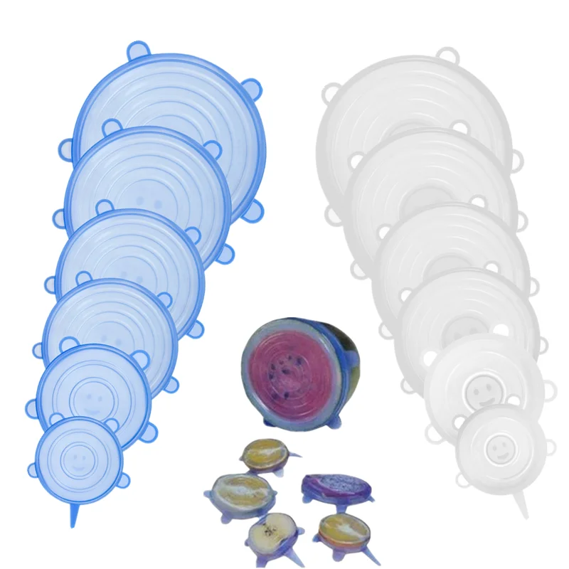 Силиконовая крышка для продуктов питания универсальные силиконовые крышки