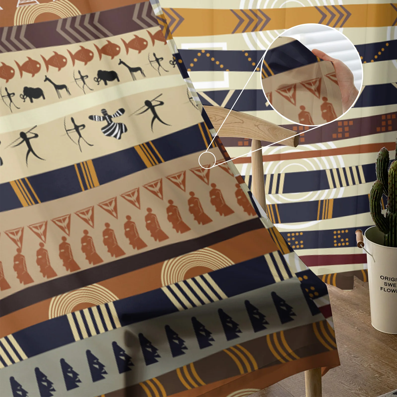 Африканские индийские Слоны Оконные Занавески для гостиной тюлевые занавески