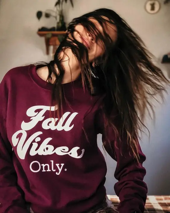 

Fall vibes only sweatshirt women young 90s street style pure cotton hipster grunge tumblr new trend pullovers cool girl goth top