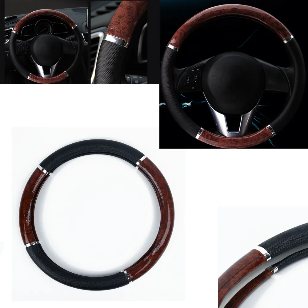 

Universal Car Steering Wheel Cover Skidproof Auto Steering- Wheel Cover Anti-Slip Embossing Car-styling Car Accessories